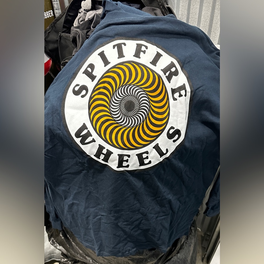 Spitfire Wheels Mens Size Large Long Sleeve in Navy Blue NWT